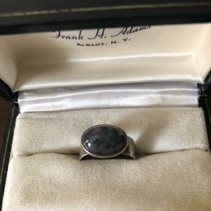 Vintage Sterling GFMW ring with iridescent stone